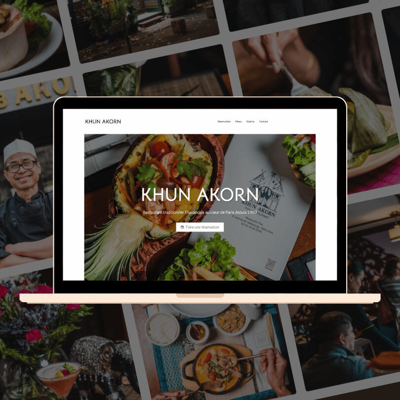 Site internet du restaurant Khun Akorn