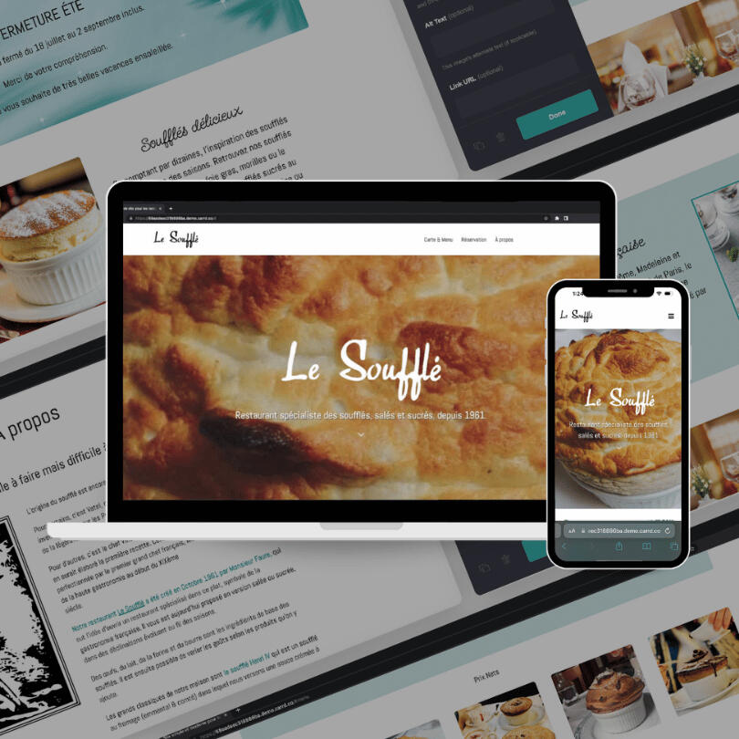 Site de démonstration pour le restaurant Le Soufflé